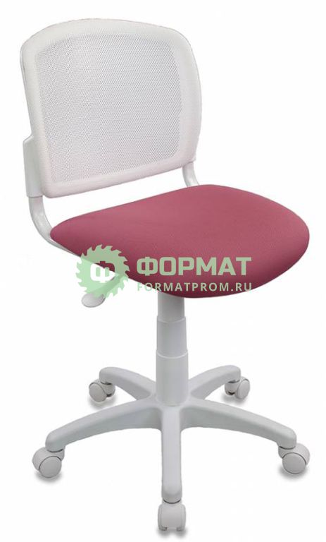 Изображение товара Кресло детское Бюрократ CH-W296NX/26-31 спинка сетка белый TW-15 сиденье розовый 26-31