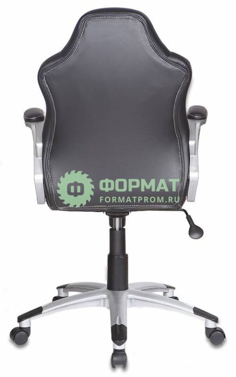 Изображение товара Кресло руководителя Бюрократ CH-825S/Black+Gr вставки серый сиденье черный искусственная кожа (пластик серебро)