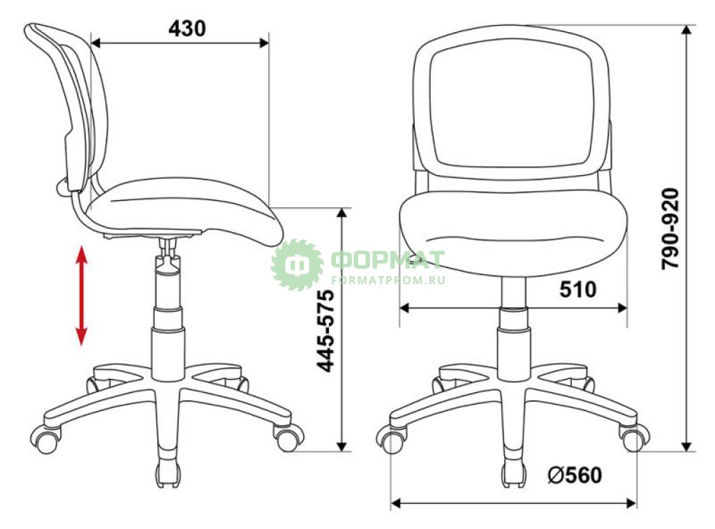 Изображение товара Кресло детское Бюрократ CH-W296NX/26-24 спинка сетка белый TW-15 сиденье голубой 26-24
