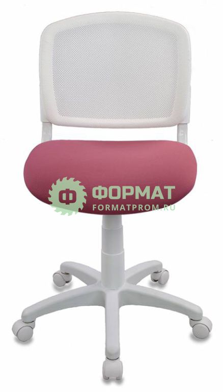 Изображение товара Кресло детское Бюрократ CH-W296NX/26-31 спинка сетка белый TW-15 сиденье розовый 26-31