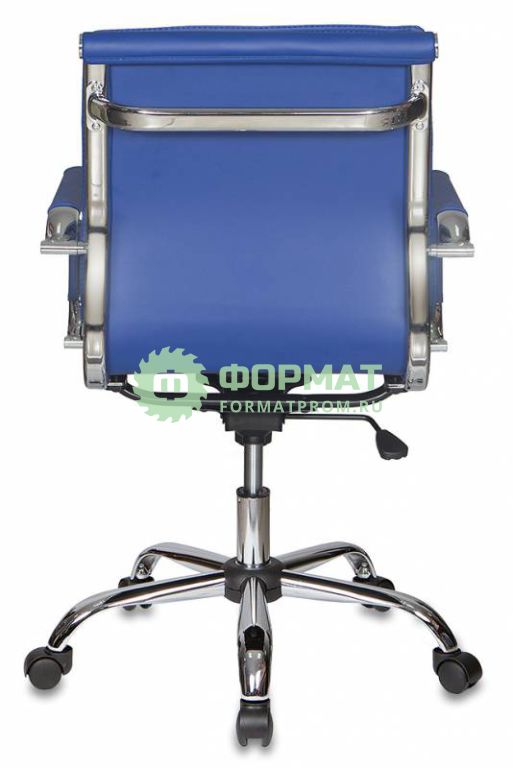 Изображение товара Кресло руководителя Бюрократ CH-993-Low/blue низкая спинка синий искусственная кожа крестовина хромированная
