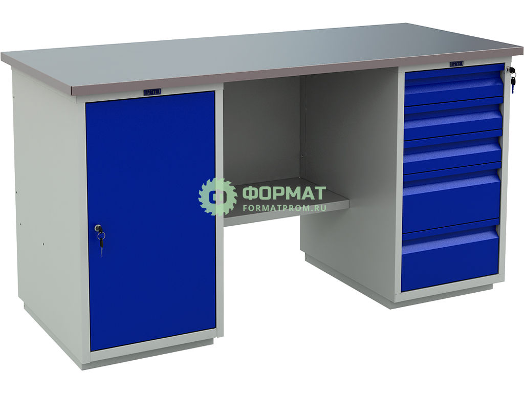 Изображение товара Легкий металлический верстак WT160.WD1/WD5.000