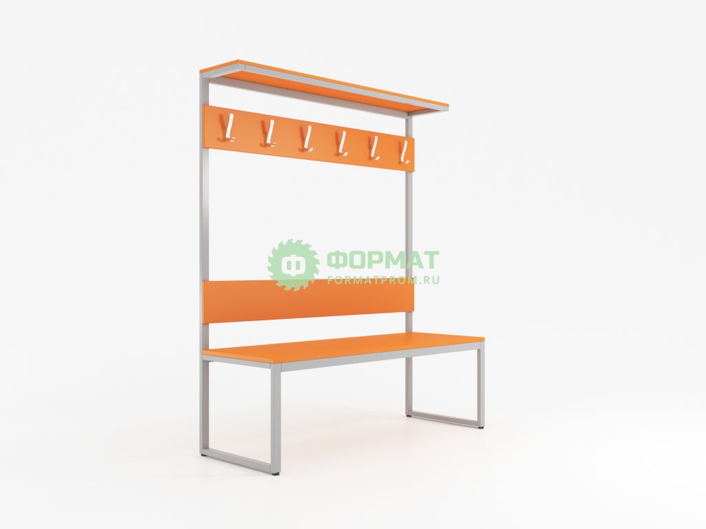 Изображение товара Лавка на металлическом каркасе с вешалкой VHD2
