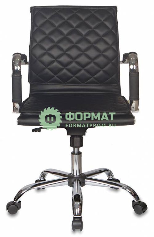 Изображение товара Кресло руководителя Бюрократ CH-991-LOW/BLACK низкая спинка черный искусственная кожа крестовина хром
