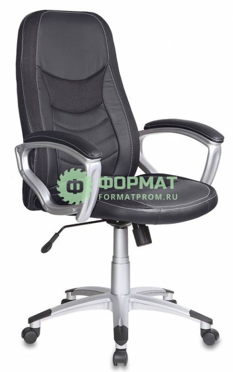 Изображение товара Кресло руководителя Бюрократ T-9910/BLACK черный искусственная кожа (пластик серебро)