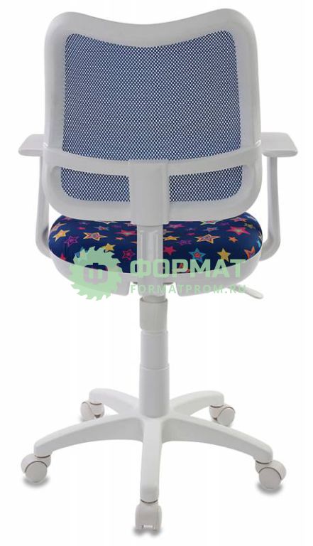 Изображение товара Кресло детское Бюрократ CH-W797/BL/STAR-BL спинка сетка синий звезды STAR-BL (пластик белый)