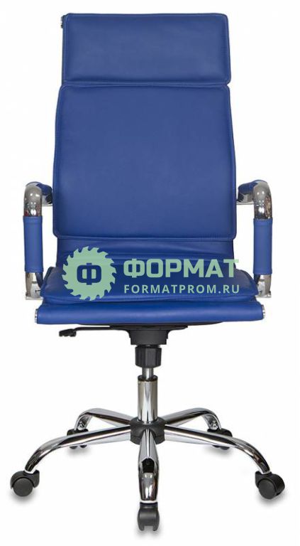 Изображение товара Кресло руководителя Бюрократ CH-993/blue синий искусственная кожа крестовина хромированная