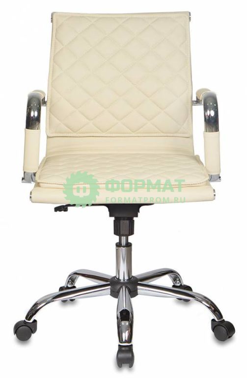 Кресло руководителя Бюрократ CH-991-Low/Ivory низкая спинка слоновая кость искусственная кожа крестовина хром Изображение товара Кресло руководителя Бюрократ CH-991-Low/Ivory низкая спинка слоновая кость искусственная кожа крестовина хром