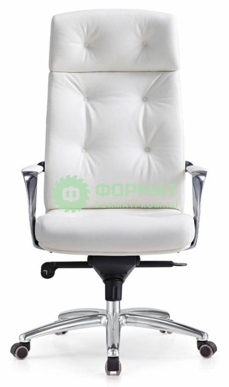 Изображение товара Кресло руководителя Бюрократ _DAO/WHITE белый кожа крестовина алюминий
