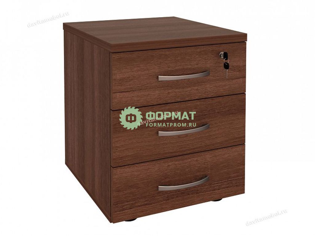 Изображение товара Тумба офисная 3 ящика с замком Альфа 62.47