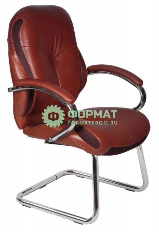 Изображение товара Кресло Бюрократ T-9930AV/Brown низкая спинка коричневый кожа