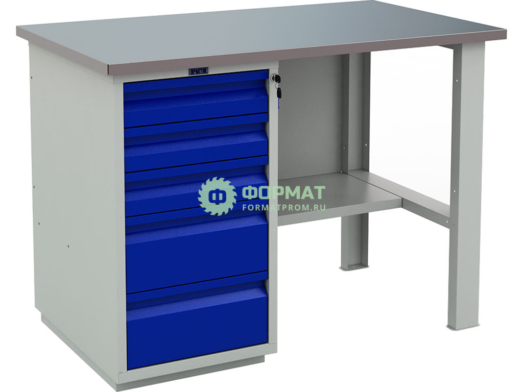 Изображение товара Легкий металлический верстак WT120.WD5/F1.000