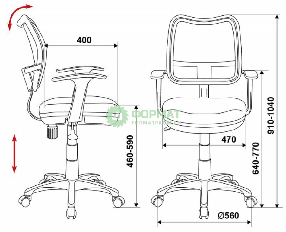 Изображение товара Кресло детское Бюрократ CH-W797/OR/GIRAFFE спинка сетка оранжевый сиденье оранжевый жираф Giraffe (пластик белый)