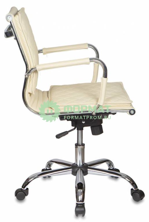 Кресло руководителя Бюрократ CH-991-Low/Ivory низкая спинка слоновая кость искусственная кожа крестовина хром Изображение товара Кресло руководителя Бюрократ CH-991-Low/Ivory низкая спинка слоновая кость искусственная кожа крестовина хром