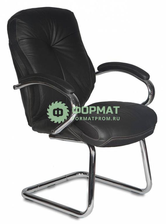 Изображение товара Кресло Бюрократ T-9930AV/Black низкая спинка черный кожа