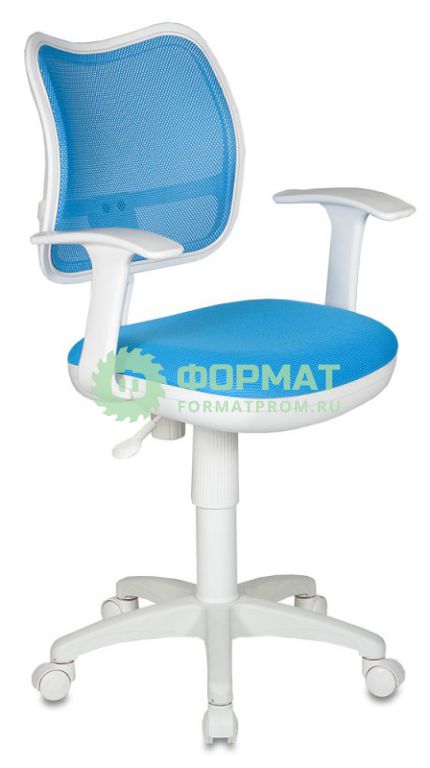 Изображение товара Кресло Бюрократ CH-W797/LB/TW-55 спинка сетка голубой сиденье голубой TW-55 (пластик белый)