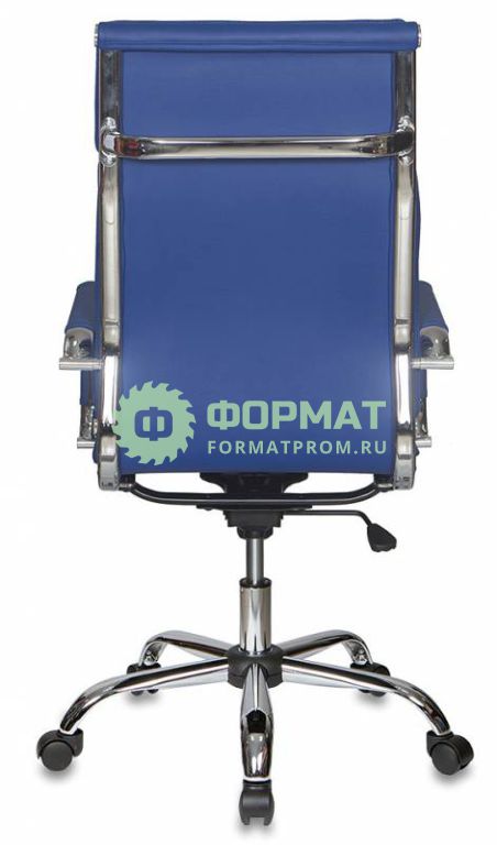 Изображение товара Кресло руководителя Бюрократ CH-993/blue синий искусственная кожа крестовина хромированная