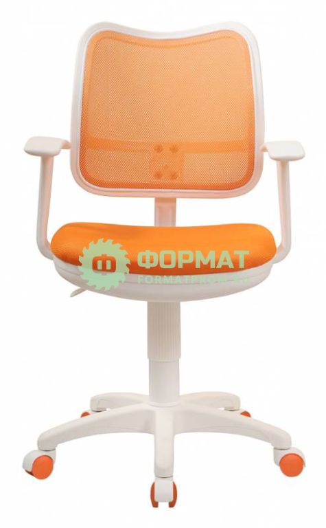 Изображение товара Кресло Бюрократ CH-W797/OR/TW-96-1 спинка сетка оранжевый сиденье оранжевый TW-96-1 колеса белый/оранжевый (пластик белый)