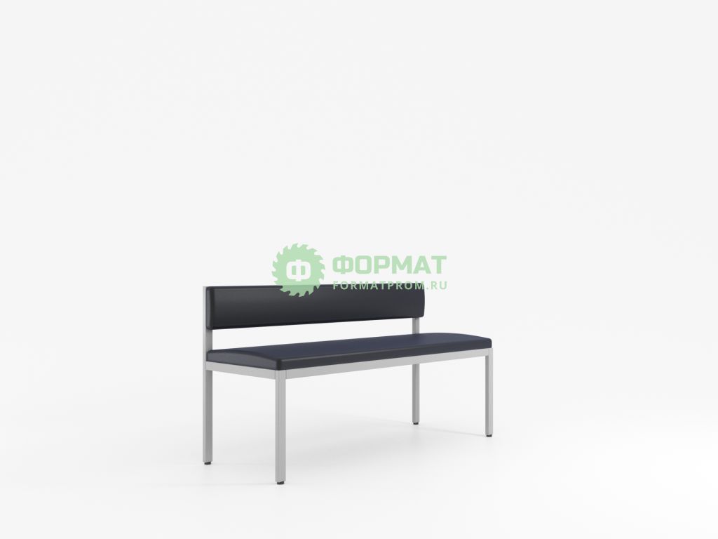 Изображение товара Лавка на металлическом каркасе с мягкой крышкой и спинкой LTM2