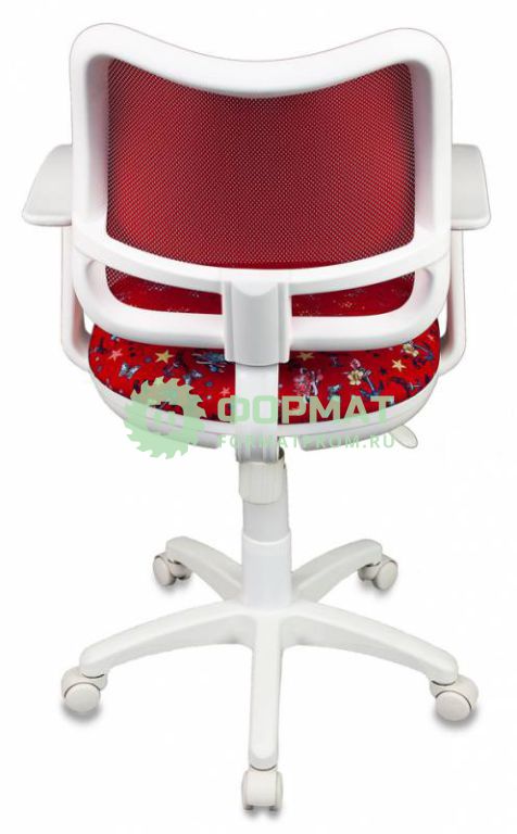 Изображение товара Кресло детское Бюрократ CH-W797/RD/ANCHOR-RD спинка сетка красный сиденье красный якоря ANCHOR-RD сетка (пластик белый)
