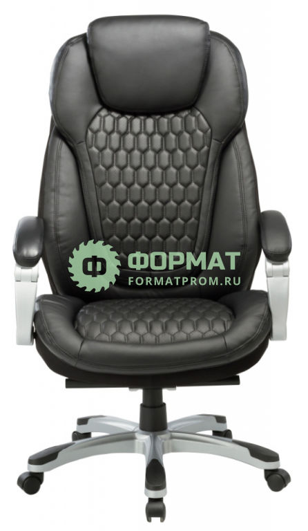 Изображение товара Кресло руководителя Бюрократ T-9917/BLACK черный рец.кожа/кожзам (пластик серебро)