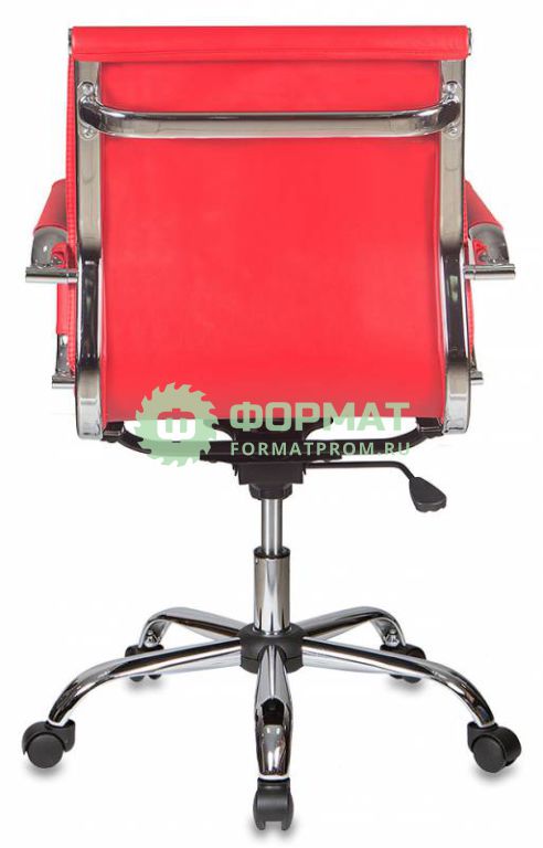 Изображение товара Кресло руководителя Бюрократ CH-993-Low/Red низкая спинка красный искусственная кожа крестовина хромированная