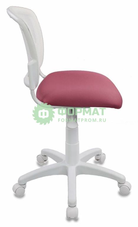 Изображение товара Кресло детское Бюрократ CH-W296NX/26-31 спинка сетка белый TW-15 сиденье розовый 26-31