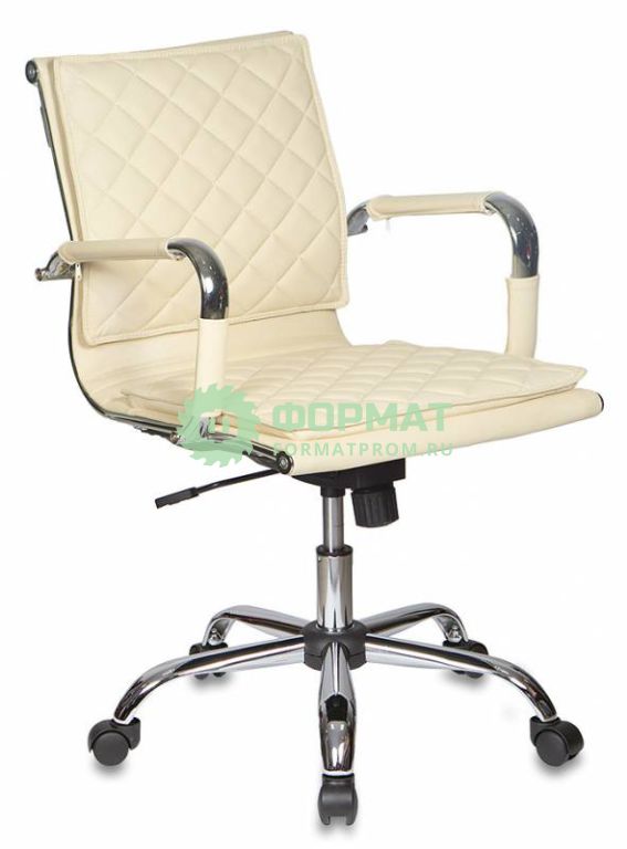 Кресло руководителя Бюрократ CH-991-Low/Ivory низкая спинка слоновая кость искусственная кожа крестовина хром Изображение товара Кресло руководителя Бюрократ CH-991-Low/Ivory низкая спинка слоновая кость искусственная кожа крестовина хром