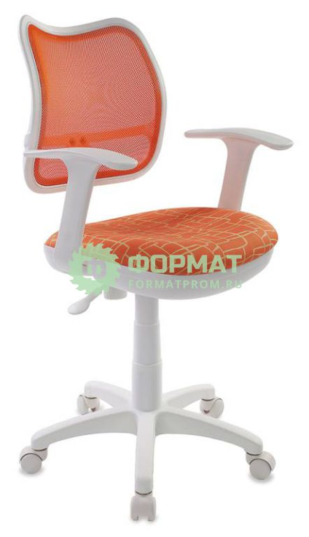 Изображение товара Кресло детское Бюрократ CH-W797/OR/GIRAFFE спинка сетка оранжевый сиденье оранжевый жираф Giraffe (пластик белый)
