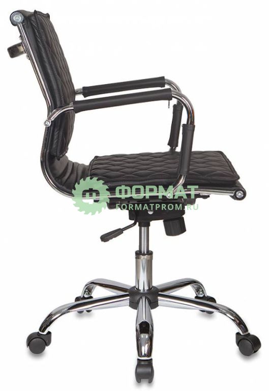 Изображение товара Кресло руководителя Бюрократ CH-991-LOW/BLACK низкая спинка черный искусственная кожа крестовина хром