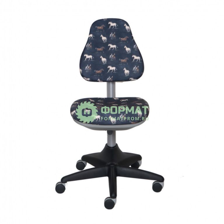 Изображение товара Кресло детское Бюрократ KD-2/G/horse-gy серый лошади Horse-gy (пластик серый)