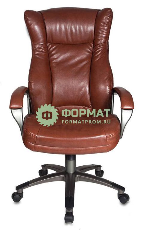 Изображение товара Кресло руководителя Бюрократ CH-879DG/Brown коричневый искусственная кожа (пластик темно-серый)