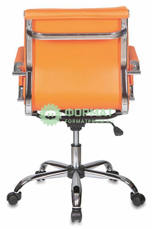 Изображение товара Кресло руководителя Бюрократ CH-993-Low/orange низкая спинка оранжевый искусственная кожа крестовина хромированная