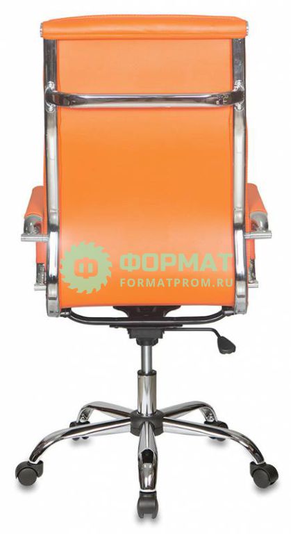 Изображение товара Кресло руководителя Бюрократ CH-993/orange оранжевый искусственная кожа крестовина хромированная