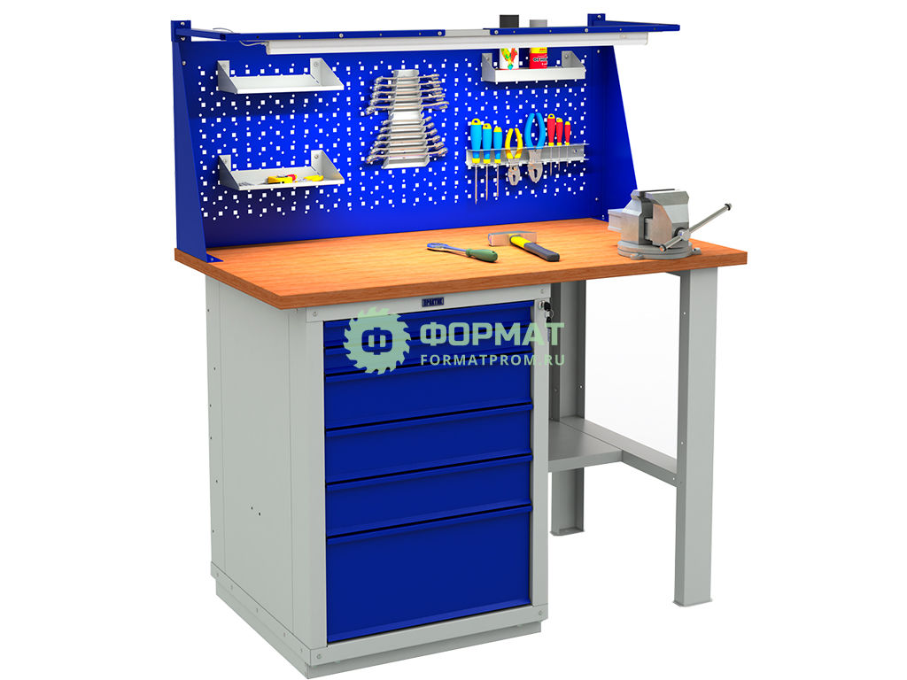 Изображение товара Тяжелый металлический верстак W 120.WS6/F2.011