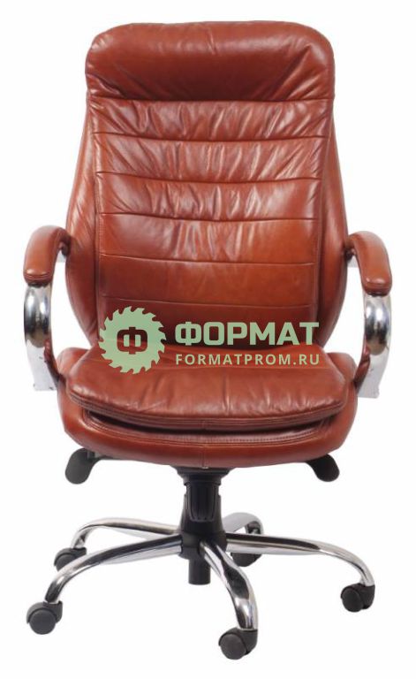 Изображение товара Кресло руководителя Бюрократ T-9950AXSN/Brown сиденье коричневый кожа/кожзам крестовина хром