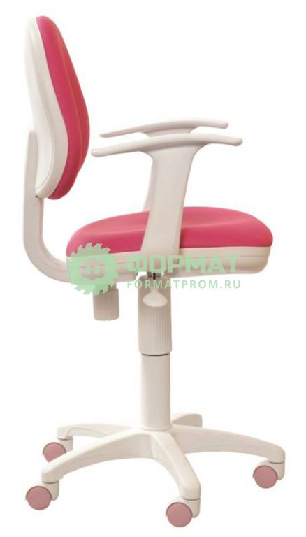 Изображение товара Кресло Бюрократ CH-W356AXSN/15-55 розовый 15-55 колеса белый/розовый (пластик белый)