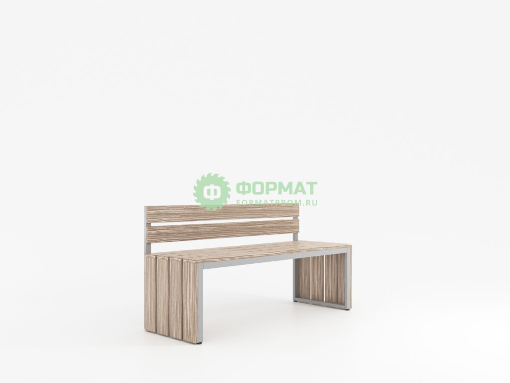 Изображение товара Лавка на металлическом каркасе со спинкой LN2